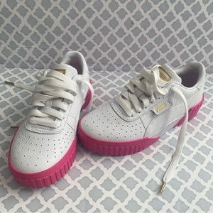 US Women Size 6 The classic 80s PUMA California white and hot pink